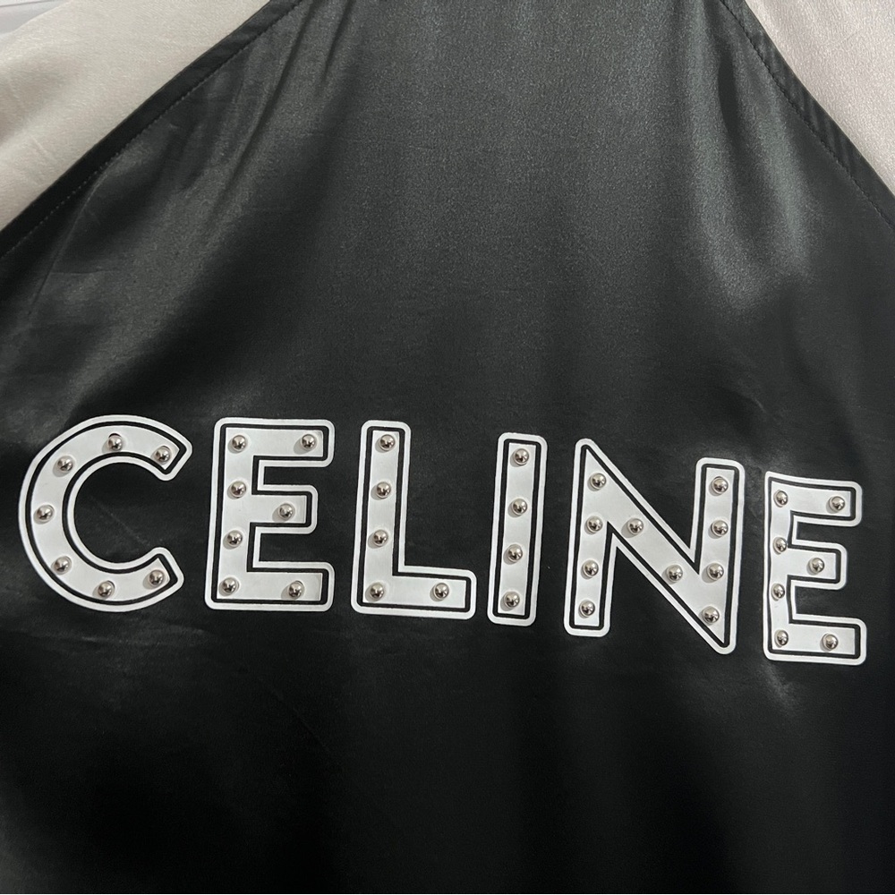 100% Authentic Celine Studded Logo Unisex Viscose Oversized Jacket - Picture 7 of 13